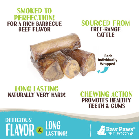 Smoked Beef Marrow Bones for Dogs - 5-inch, 8 ct