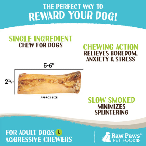 Smoked Beef Marrow Bones for Dogs - 5-inch, 8 ct