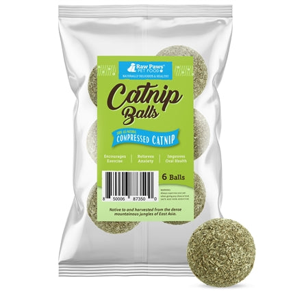 Natural Compressed Catnip Balls, 6 ct