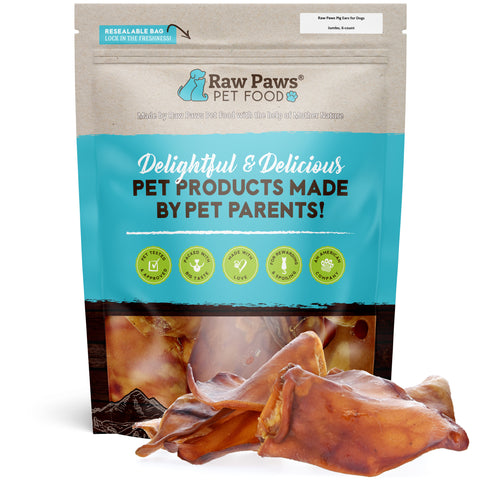 Jumbo Pig Ears for Dogs, 6 ct