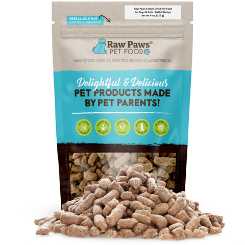 Freeze Dried Pet Food for Dogs & Cats - Rabbit Recipe, 4 oz