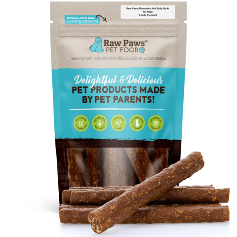 Alternative Soft Bully Sticks for Dogs, 6-inch, 15-ct