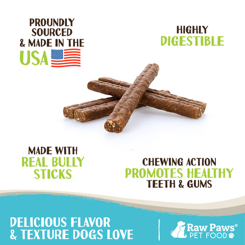 Alternative Soft Bully Sticks for Dogs, 6-inch, 15-ct