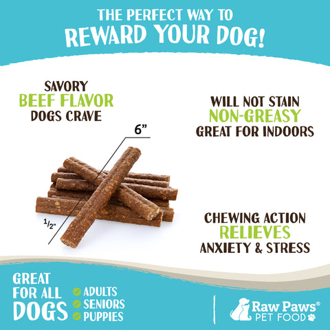 Alternative Soft Bully Sticks for Dogs, 6-inch, 15-ct