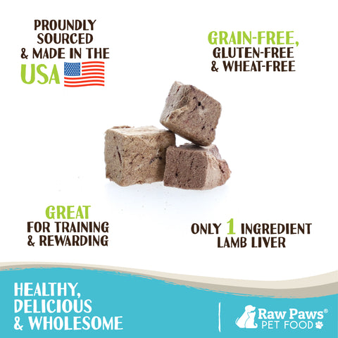 Freeze Dried Lamb Liver Treats for Dogs & Cats, 4 oz