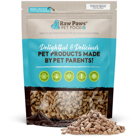 Freeze Dried Pet Food for Dogs & Cats - Rabbit Recipe, 16 oz