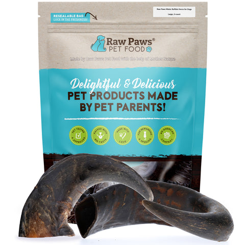 Water Buffalo Horns for Dogs - Large, 2 ct