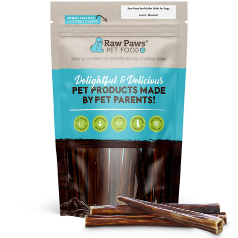 Beef Gullet Sticks for Dogs - 6-inch, 10 ct