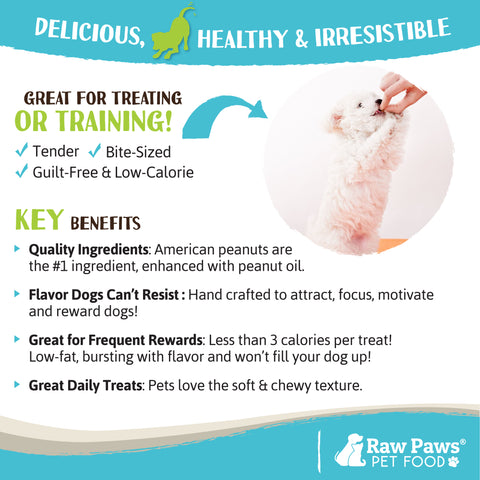 Grain-Free Training Treats for Dogs - Peanut Butter Recipe, 6 oz