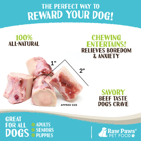 Beef Marrow Bones for Dogs, 2-inch - 4 ct