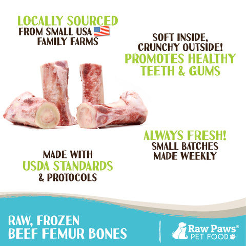 Beef Marrow Bones for Dogs, 4-inch - 4 ct