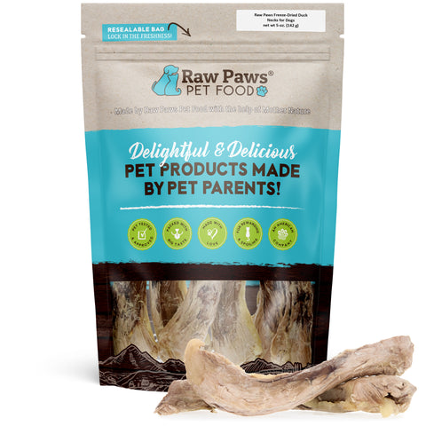 Freeze Dried Duck Necks for Dogs, 5 oz