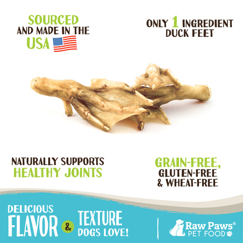 Freeze Dried Duck Feet for Dogs, 10 ct