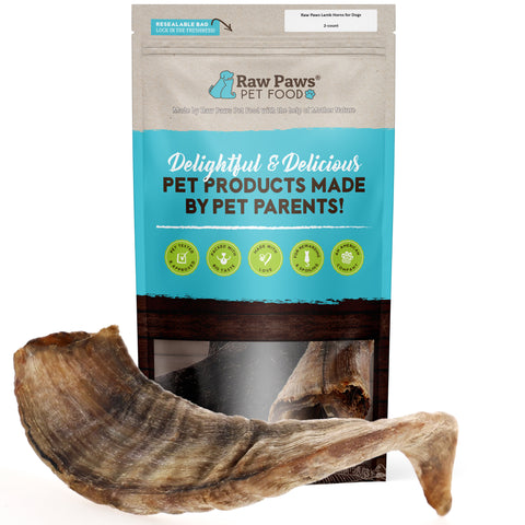 Lamb Horns for Dogs, 2 ct