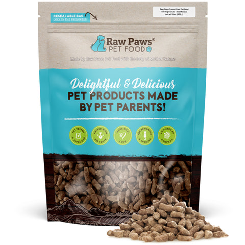 Freeze Dried Pet Food for Dogs & Cats - Beef Recipe, 16 oz