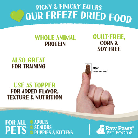 Freeze Dried Pet Food for Dogs & Cats - Beef Recipe, 16 oz