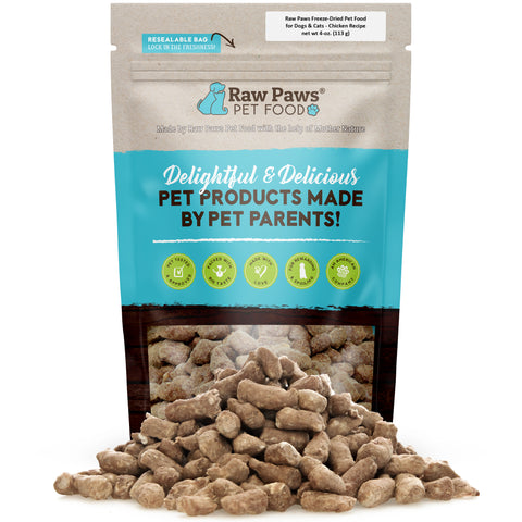 Freeze Dried Pet Food for Dogs & Cats - Chicken Recipe, 4 oz