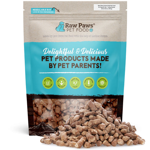 Freeze Dried Pet Food for Dogs & Cats - Turkey Recipe, 16 oz