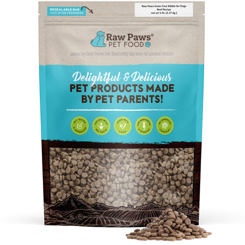 Grain-Free Beef Kibble Dry Food for Dogs, 5 lbs