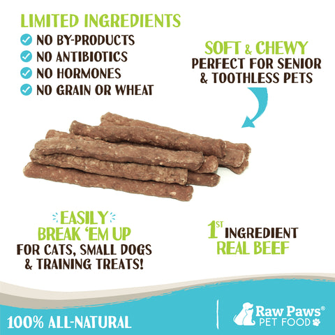 Grain-Free Soft Stick Treats for Dogs & Cats - Beef Recipe, 6 oz