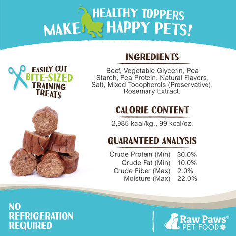 Grain-Free Soft Stick Treats for Dogs & Cats - Beef Recipe, 6 oz