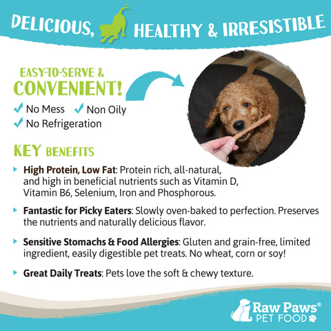 Grain-Free Soft Stick Treats for Dogs & Cats - Beef Recipe, 6 oz