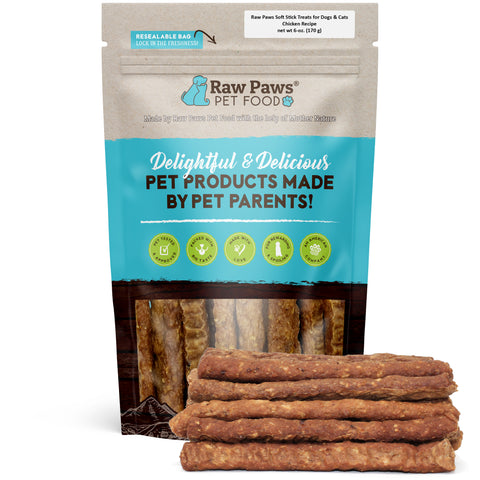 Grain-Free Soft Stick Treats for Dogs & Cats - Chicken Recipe, 6 oz