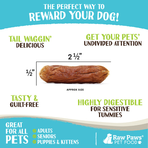 Grain-Free Soft Sausage Treats for Dogs & Cats - Beef Recipe, 6 oz