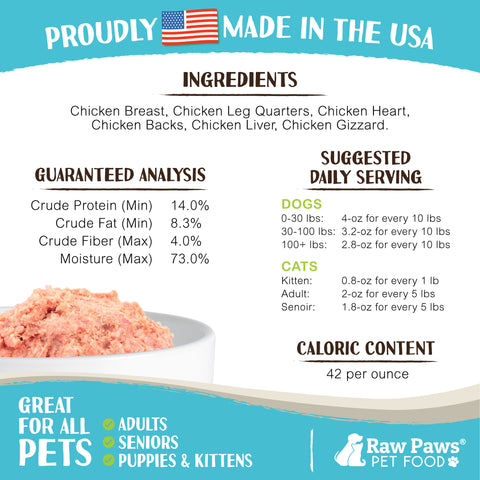 Signature Blend Pet Food for Dogs & Cats - Chicken Recipe, 1 lb