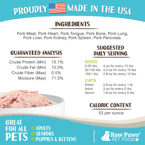 Signature Blend Pet Food for Dogs & Cats - Pork Recipe, 1 lb