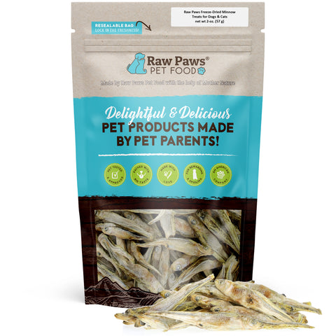 Freeze Dried Minnow Treats for Dogs & Cats, 2 oz