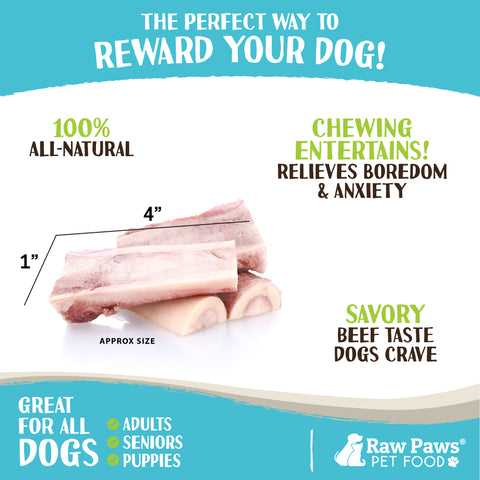 Beef Marrow Bones for Dogs - Split, 4-inch - 8 ct